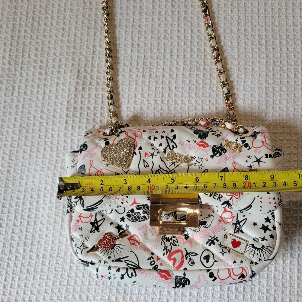 ALDO Trendy White Graphic Shoulder Bag - Picture 13 of 14